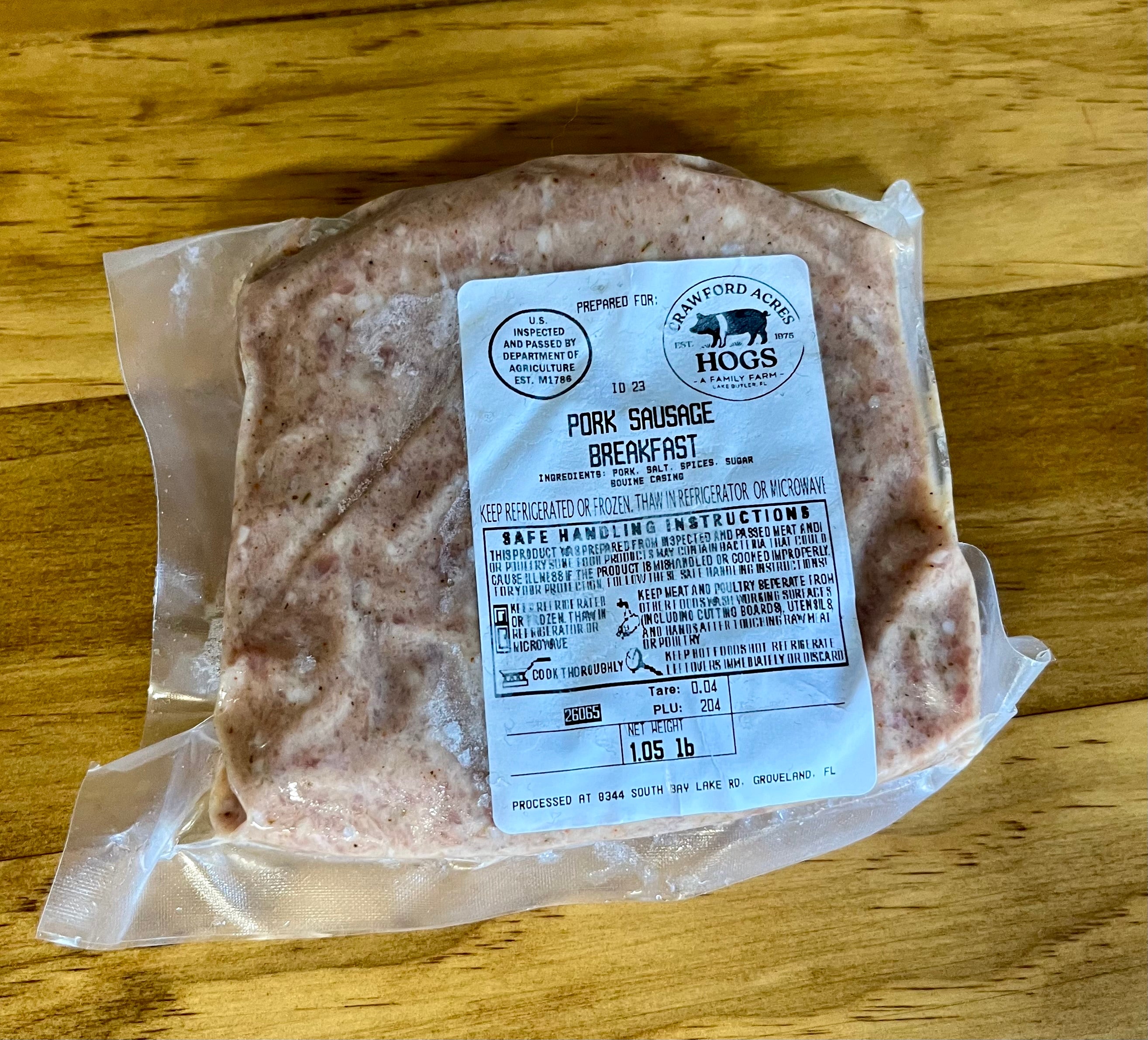 Mild Pork Breakfast Sausage